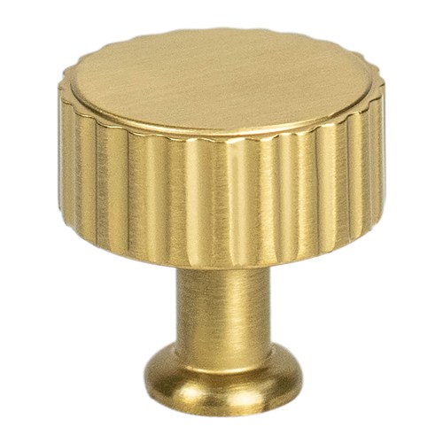 Ribbed gold cabinet knob